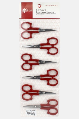 Pınar Pin İplik Bıçkı Temizleme Makası (Kırmızı) - Thumbnail