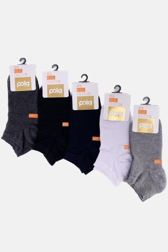 POLA - (12'li Paket) Pola Erkek Modal Patik Çorap (Asorti)
