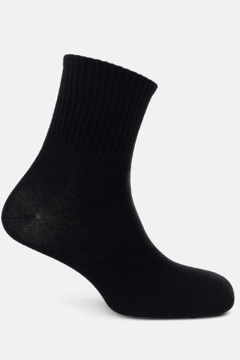 Pola Kadın Bambu Yarım Konç Çorap (Siyah) - Thumbnail