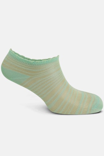 (12'li Paket) Pola Kadın Floş Patik Çorap (Asorti) - Thumbnail