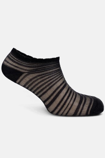 POLA - Pola Kadın Floş Patik Çorap (Siyah)