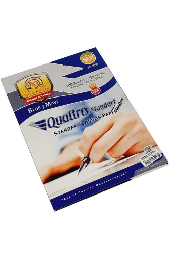 PINAR - Quattro Colour Renkli Karbon Kağıdı 21x31 Cm (Mavi)