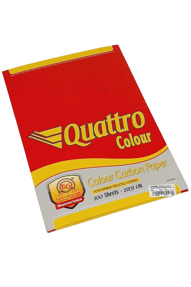 PINAR - Quattro Colour Renkli Karbon Kağıdı 21x31 Cm (Sarı)