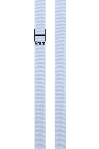 Tekiş Lastik Paça Lastiği 6 mm 10 Mt Süper Yassı (Beyaz) - Thumbnail
