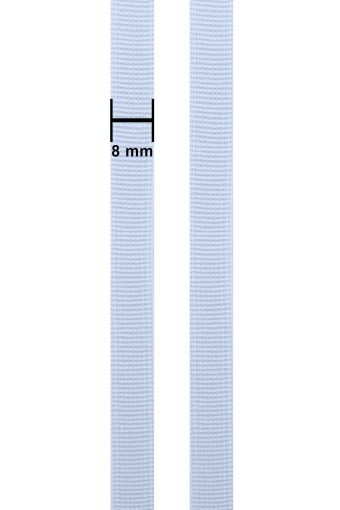 Tekiş Lastik Paça Lastiği 8 mm 10 Mt Süper Kalite Yassı (Beyaz) - Thumbnail
