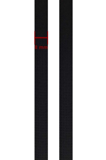 Tekiş Lastik Paça Lastiği 8 mm 10 Mt Süper Kalite Yassı (Siyah) - Thumbnail