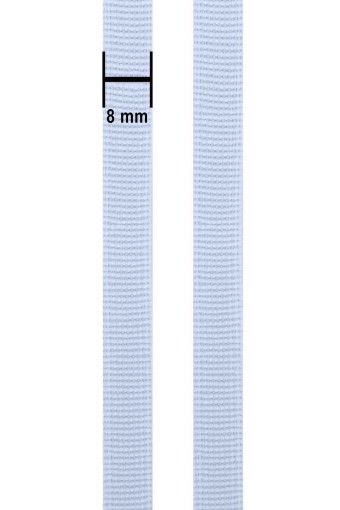 Tekiş Lastik Paça Lastiği 8 mm 50 Mt Yassı (Beyaz) - Thumbnail