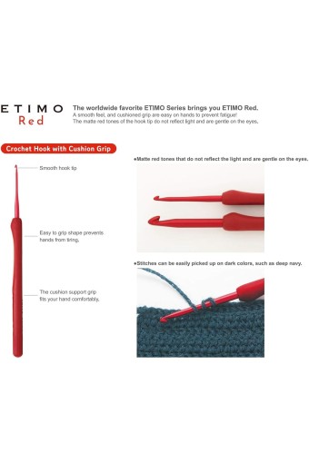 Tulip Etimo Red Plastik Saplı Alüminyum Tığ (Kırmızı) - Thumbnail