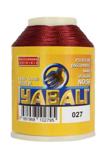 YABALI - Yabalı Nakış İpliği Polyester No:50 20 Gr (0027)