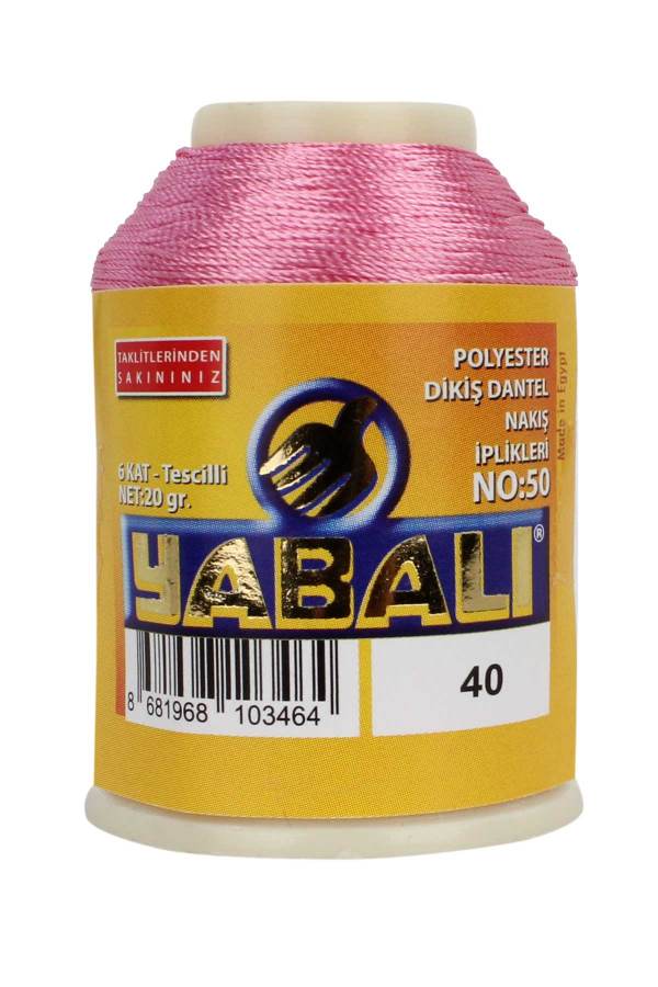 YABALI - Yabalı Nakış İpliği Polyester No:50 20 Gr (0040)