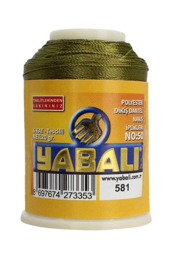 YABALI - Yabalı Nakış İpliği Polyester No:50 20 Gr (0581)