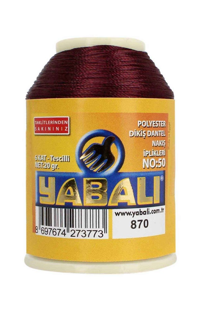 YABALI - Yabalı Nakış İpliği Polyester No:50 20 Gr (0870)