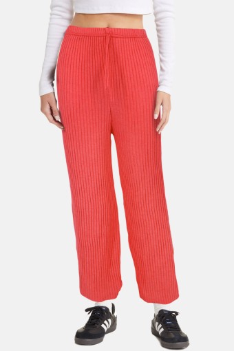 YEDİVEREN - Yediveren Kadın Tek Alt Pijama Uzun Fitilli (Kırmızı)