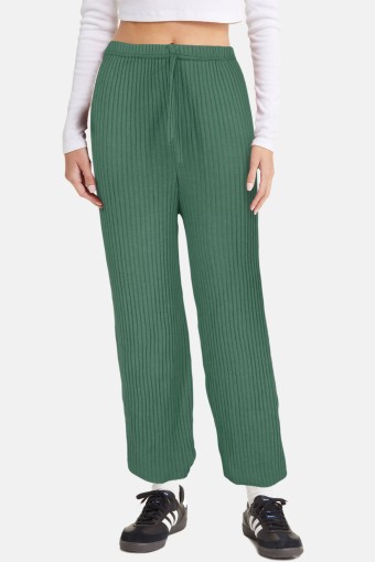 YEDİVEREN - Yediveren Kadın Tek Alt Pijama Uzun Fitilli (Yeşil)